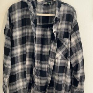 Black and White Plaid Shirt